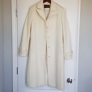 Metrostyle cream maxi coat